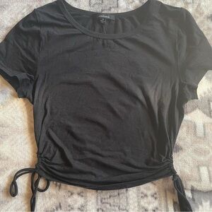 Black Crop Top with Side Ties
